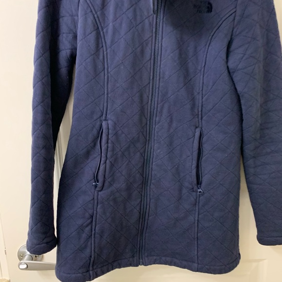 NORTH FACE Navy Quilted Sherpa Zip Up - Picture 6 of 8